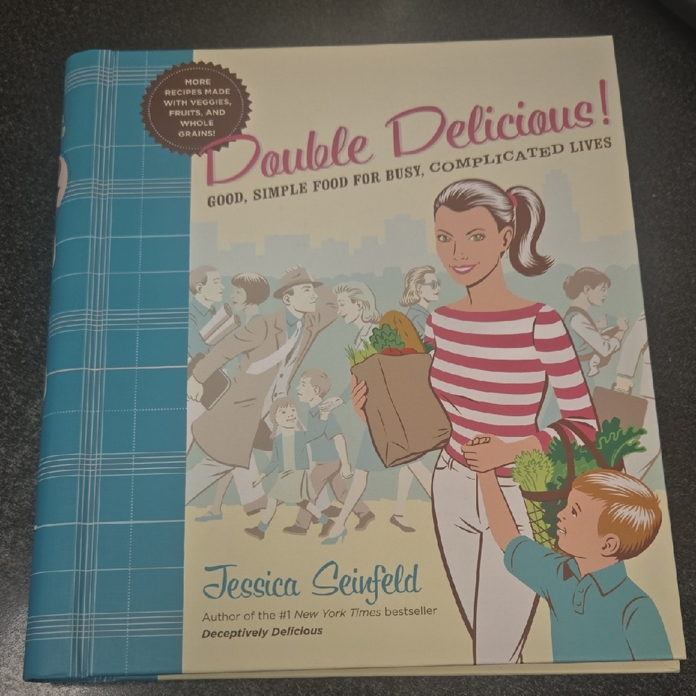 Double Delicious! Cookbook by Jessica Seinfeld - Striped Cover